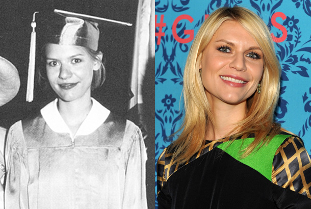 claire danes young high school senior yearbook cap and gown 1997 photo red carpet 2012