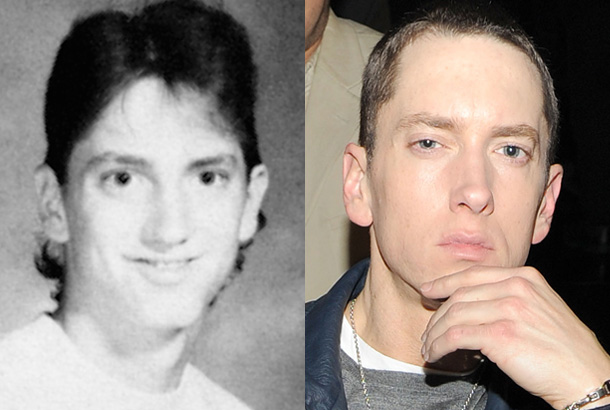 eminem young high school yearbook photo grammy awards red carpet 2011
