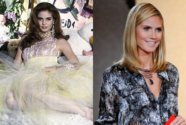 heidi klum young portrait 19 years old twitter photo project runway season 9 tv show 2011