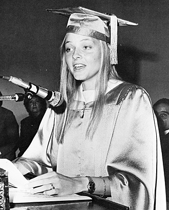 jodie foster senior yearbook graduation valedictorian 1980 photo