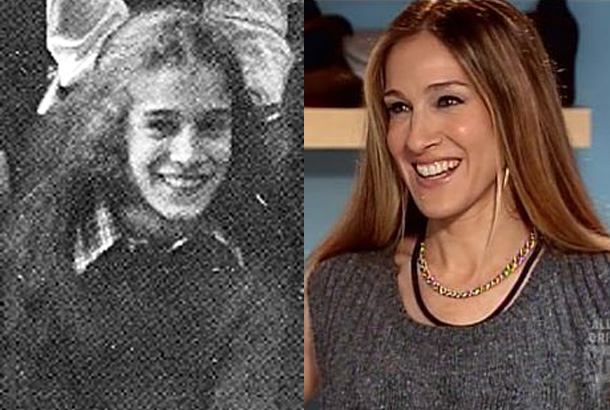sarah jessica parker young 7th grade yearbook 1978 photo project runway tv show 2005