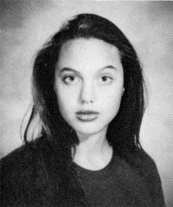 angelina jolie young high school yearbook 1990 photo