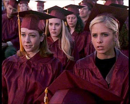 buffy vampire slayer graduation 1999 photo