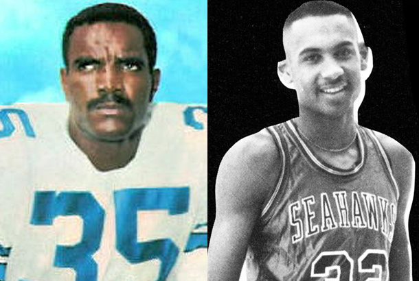 calvin grant hill trading card 1971 young high school yearbook photo 1990 father son photo