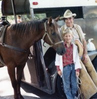 jasen fisher horse young kid candid cowboy ranch parenthood movie set 1989 photo