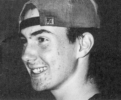 Adam Levine as a freshman at Los Angeles’ Brentwood School in 1994