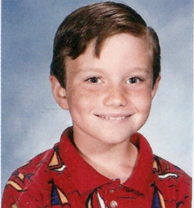 Chris Colfer in elementary school