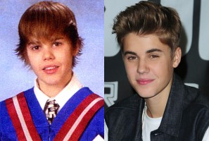 Justin Bieber as an eighth grader at Stratford Northwestern Elementary School in Startford, Ontario, in 2008 in Justin Bieber in 2012