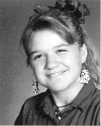 Kelly Clarkson as a sixth grader at Pauline G. Hughes Middle School in Burleson, TX, in 1994
