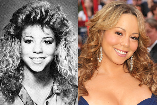 Mariah Carey in 1987 and Now
