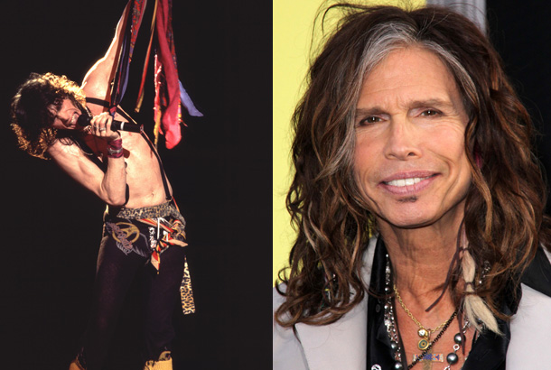 Steven Tyler of Aerosmith in 1984 and Now