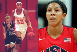 Candace Parker As a Student at Illinois’ Naperville Central High School and Candace Parker in 2012