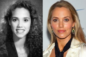Elizabeth Berkley Junior Yearbook Photo (1989); Elizabeth Berkley Now