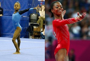Gabby Douglas As a Kid and Gabrielle Douglas in 2012