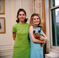 Julie Nixon and Tricia Nixon in the 1960s