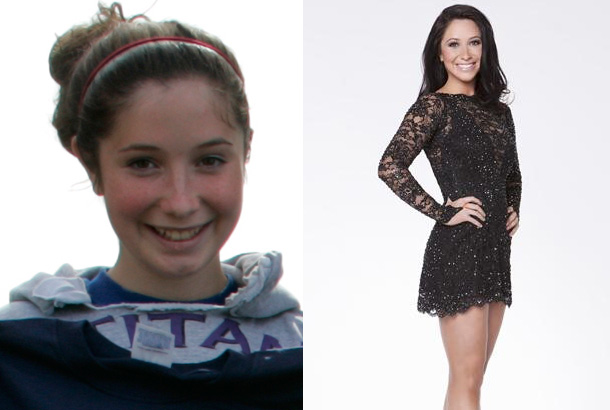 Bristol Palin in 2004 and Bristol Palin in 2012