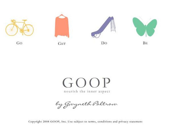 Gwyneth Paltrow’s weekly online newsletter GOOP
