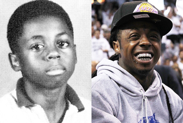 Dwayne Carter, 7th Grade at McMain Magnet in New Orleans, LA (1995) and Lil Wayne Today