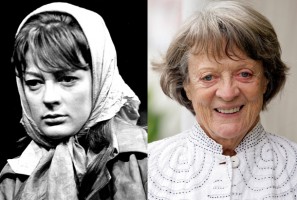 Maggie Smith in The Master Builder in 1964 and Maggie Smith in 2011