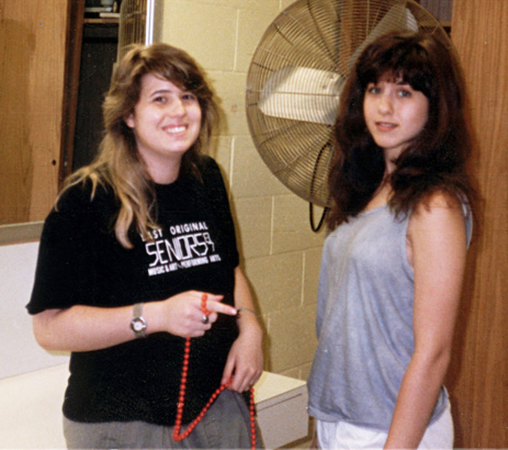 Chaz Bono in 1987 and Jennifer Aniston in 1987 at the School of the Performing Arts at LaGuardia High School, New York, NY