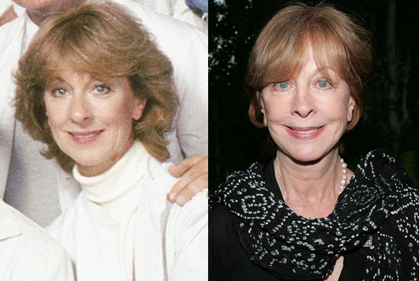 Christina Pickles as Nurse Helen Rosenthal on St. Elsewhere in 1983 and Christina Pickles in 2010