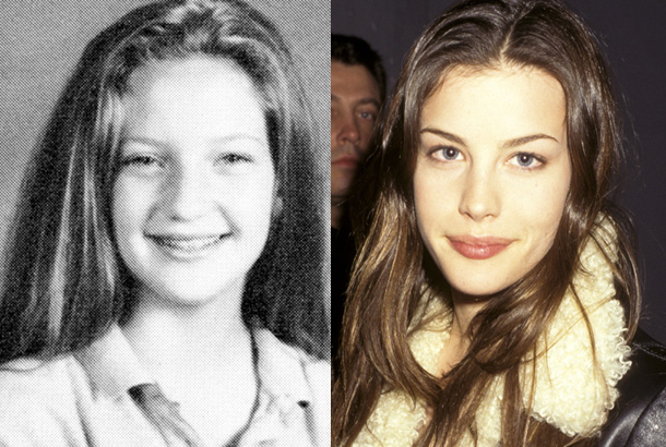Kate Hudson in 1993 and Liv Tyler in 1994 at Crossroads School in Santa Monica, California