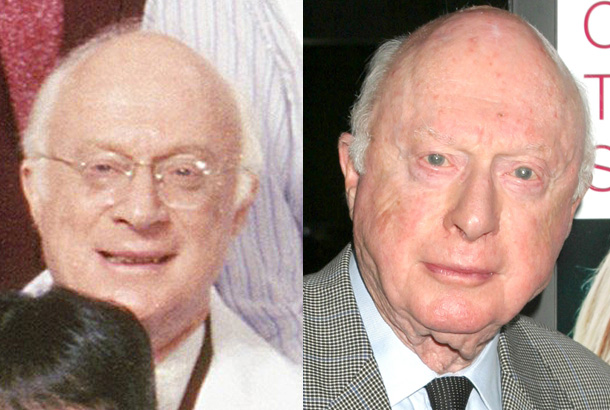 Norman Lloyd as Dr. Daniel Auschlander on St. Elsewhere in 1983 and Norman Lloyd in 2005
