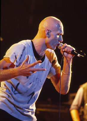 Peter Garrett Performing with Midnight Oil in 1984