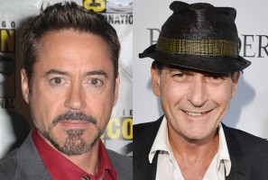 Robert Downey Jr. and Charlie Sheen in 2012