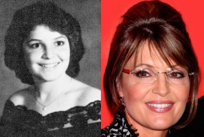 Sarah Palin (Heath) Senior Yearbook Photo, Wasilla High School, Wasilla, AK,1982; Sarah Palin Today